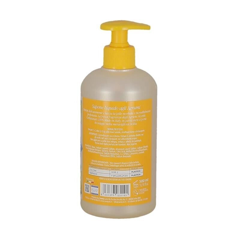 HYDRA VIVA SAPONE LIQUIDO PER MANI  500 ML AGLI AGRUMI PROFUMO DI SICILIA