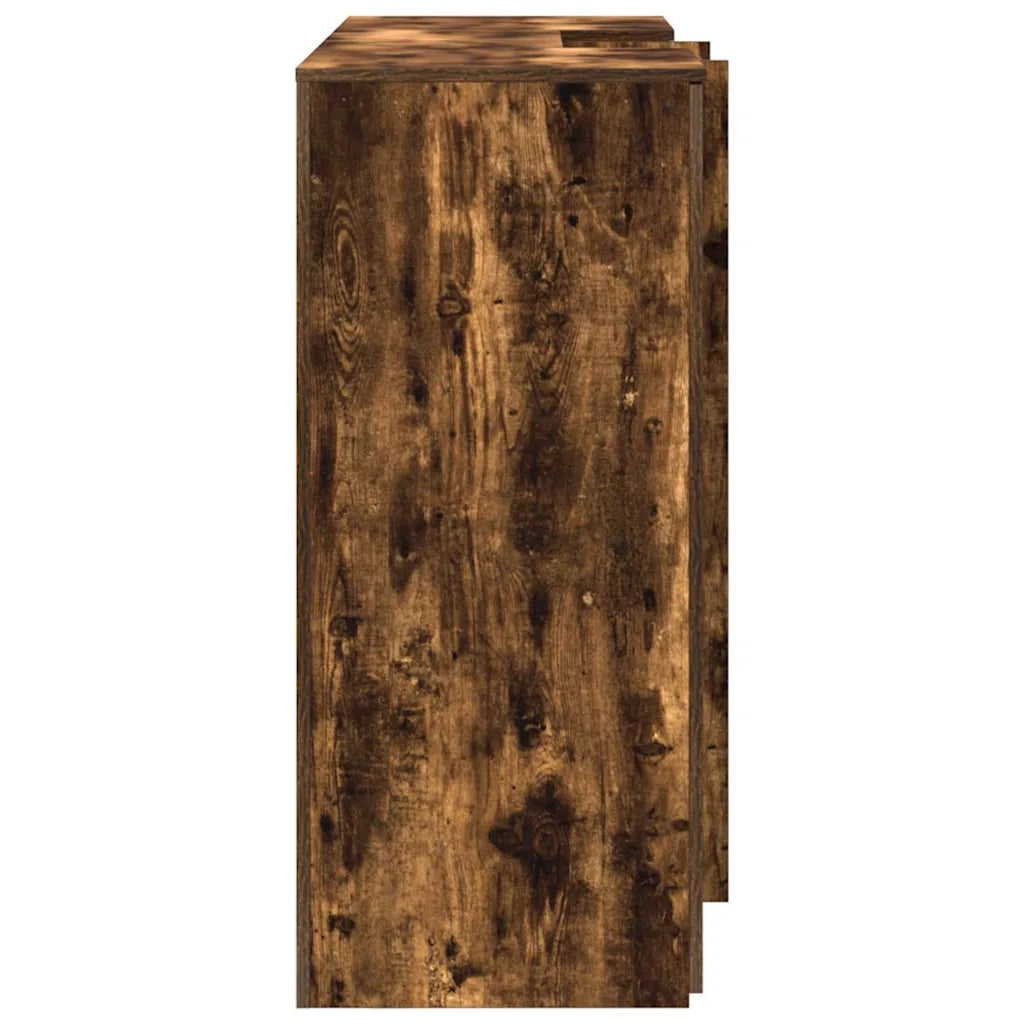 vidaXL Banco Reception Rovere Fumo 155x50x103,5cm in Legno Multistrato