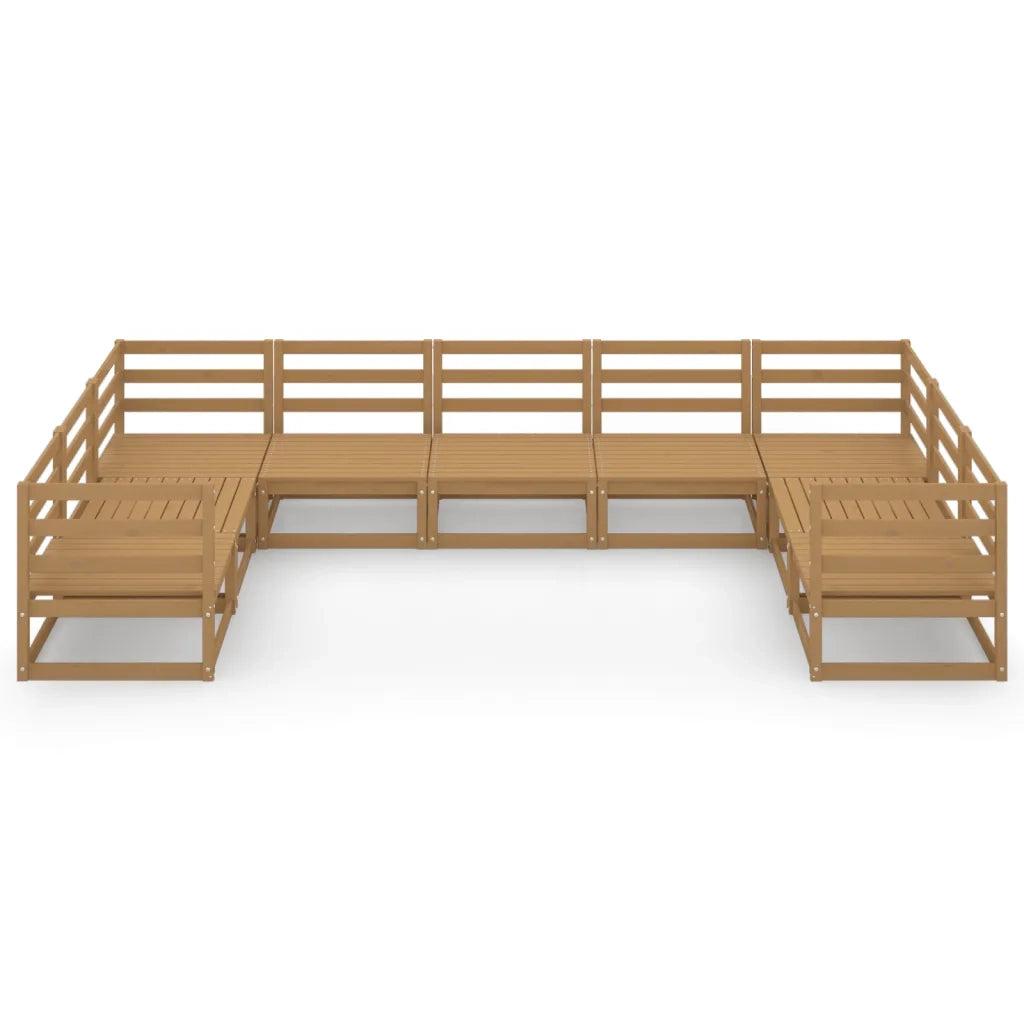 Set Divani da Giardino 9 pz in Legno Massello di Pino 3076262