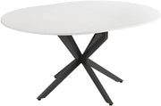 tavolo da pranzo allungabile Loyd, Bianco/nero, 120 x 76.5 cm Estensibile
