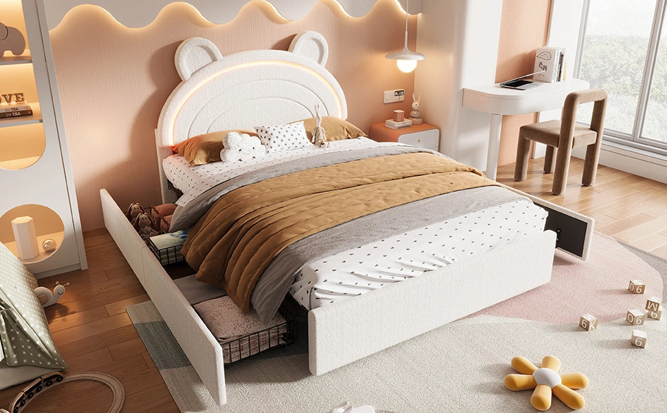letto imbottito velluto beige 140 x 200 cm