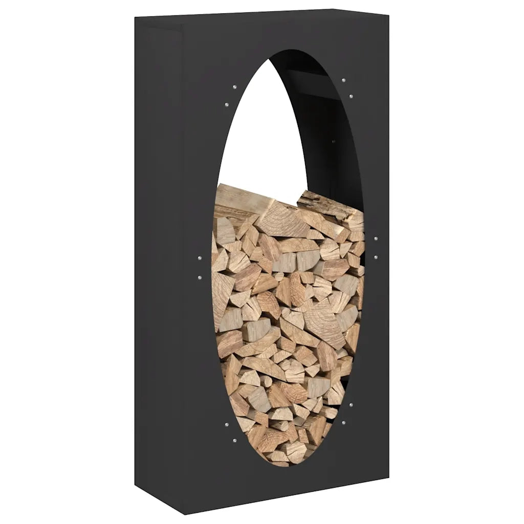 Rastrelliera per Legna da Ardere Nera 50x23x100 cm 864181