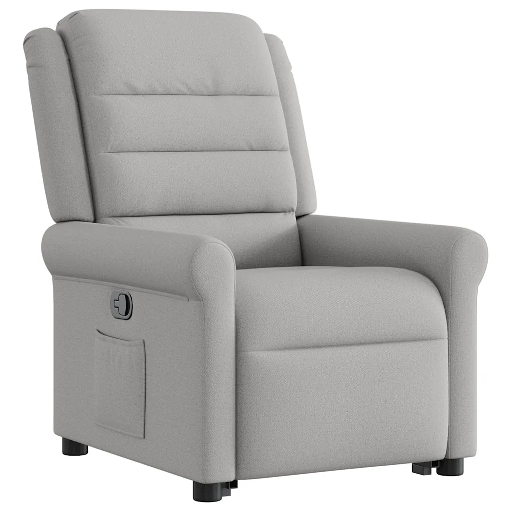 Poltrona Alzapersona Reclinabile Grigio Nuvola in Tessuto 3303323