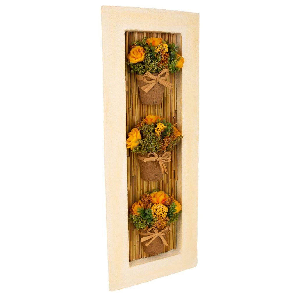 Murale vasi di fiori secchi 20,5x6,5x56h