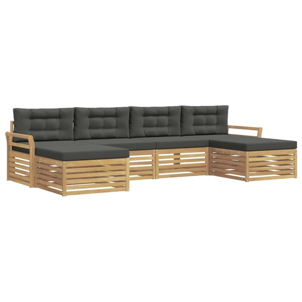 Set di divani da esterno 6 pcs Bianco e Antracite 3390927