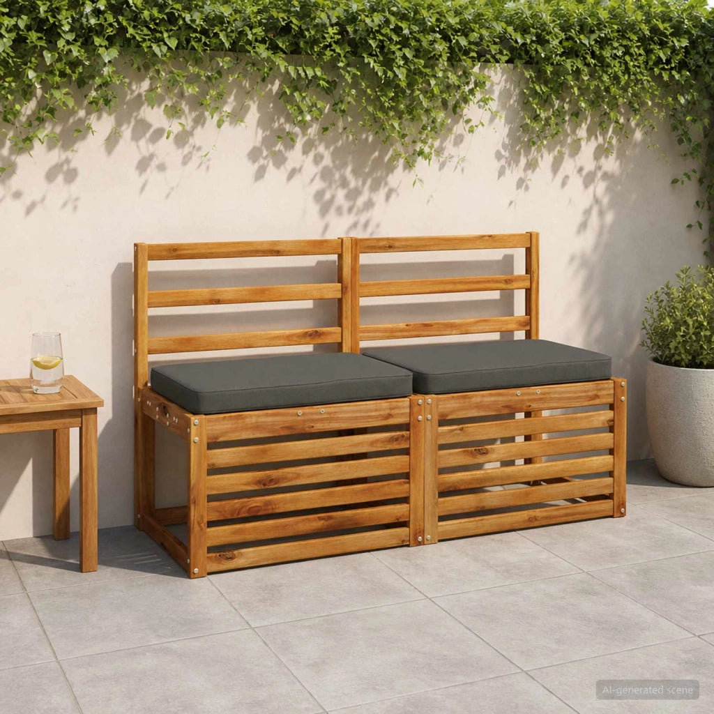 Cuscini per Panchina a 2 Pezzi VUGHT 2 pcs 100% Poliestere 951013