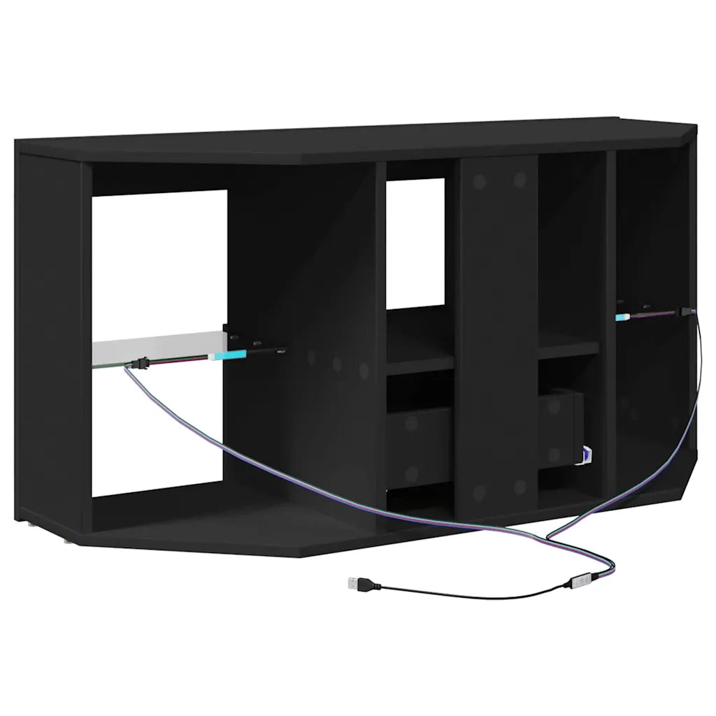 Mobile TV LED Angolare Nero 100 x 40 x 50 cm Legno multistrato 889796