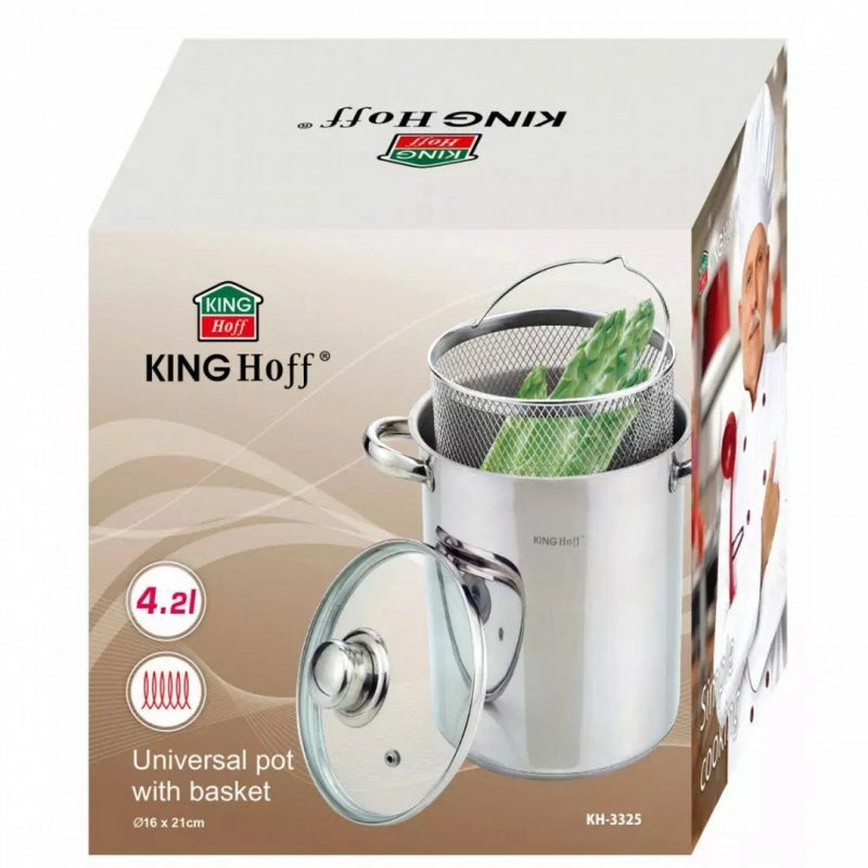 Pentola per spaghetti agli asparagi Kinghoff KH-3325 da 4,2 l