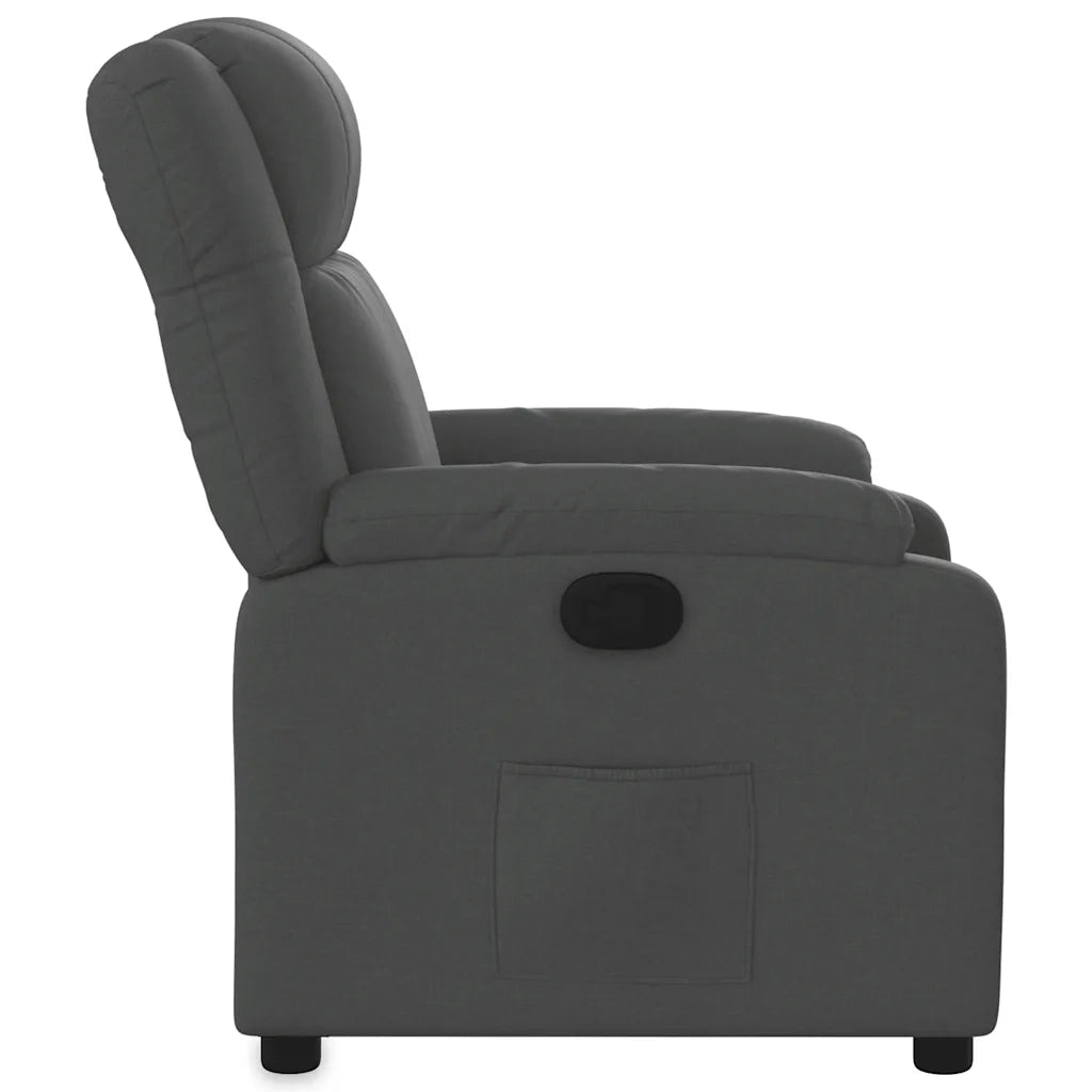 Divano Sedia-Poltrona Reclinabile in Tessuto Grigio Scuro 587971