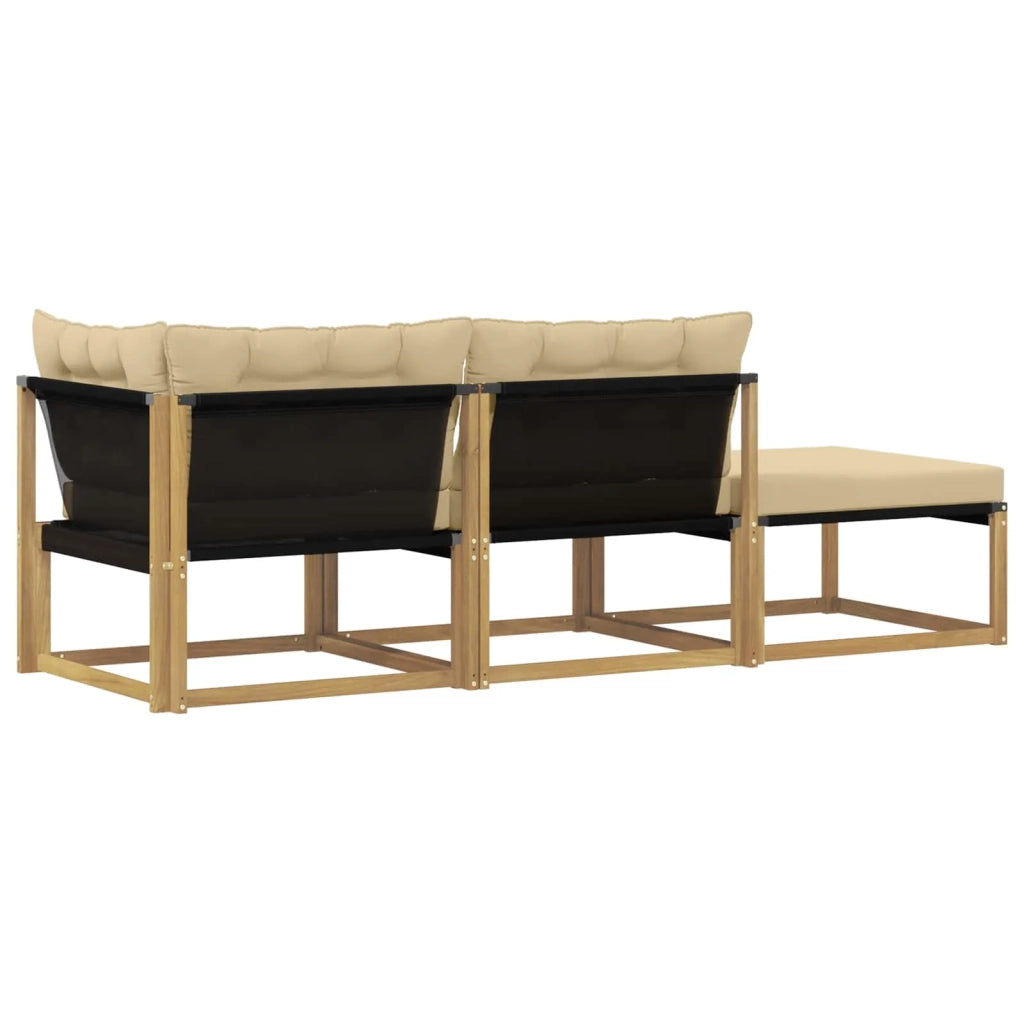 Salotto da Giardino-Divano componibile Sezionale con cuscino Bianco 241,5 x 83 x 73 cm 299660