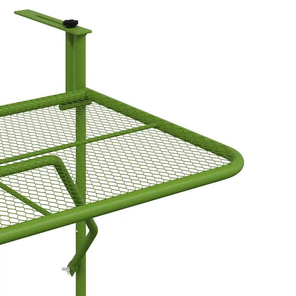 Tavolo da Balcone Verde 60x40 cm in Acciaio 340918