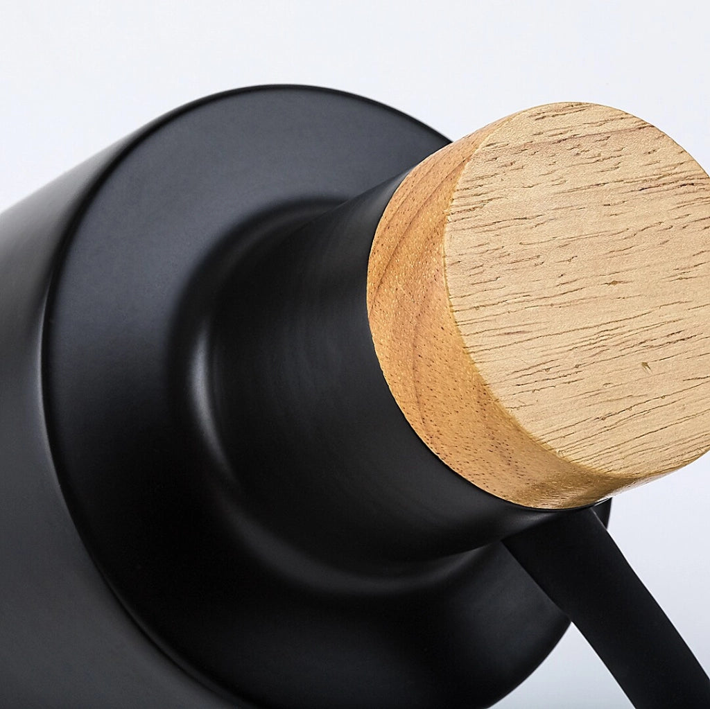 Lampada da scrivania Pastro nera legno 1xE27 Rabalux