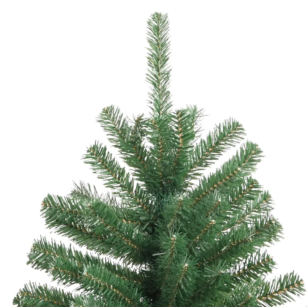 Albero di Natale Artificiale Incernierato-Albero Natalizio con Base Verde 240 cm 596434