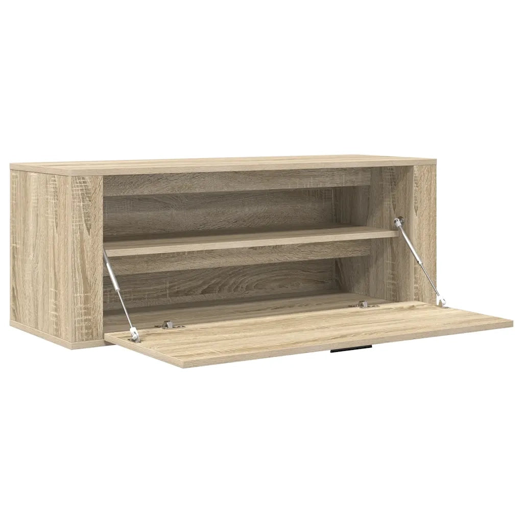 Scarpiera a Muro Rovere Sonoma 100x35x38cm in Legno Multistrato 821023