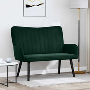Sofa a Due Posti Verde Scuro 115 x 61 x 87 cm Velluto 42028952