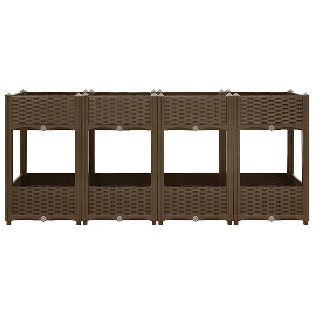 Fioriera Rialzata-Vaso da Esterno-Fioriera Elevata 160x40x71 cm in Polipropilene 931912