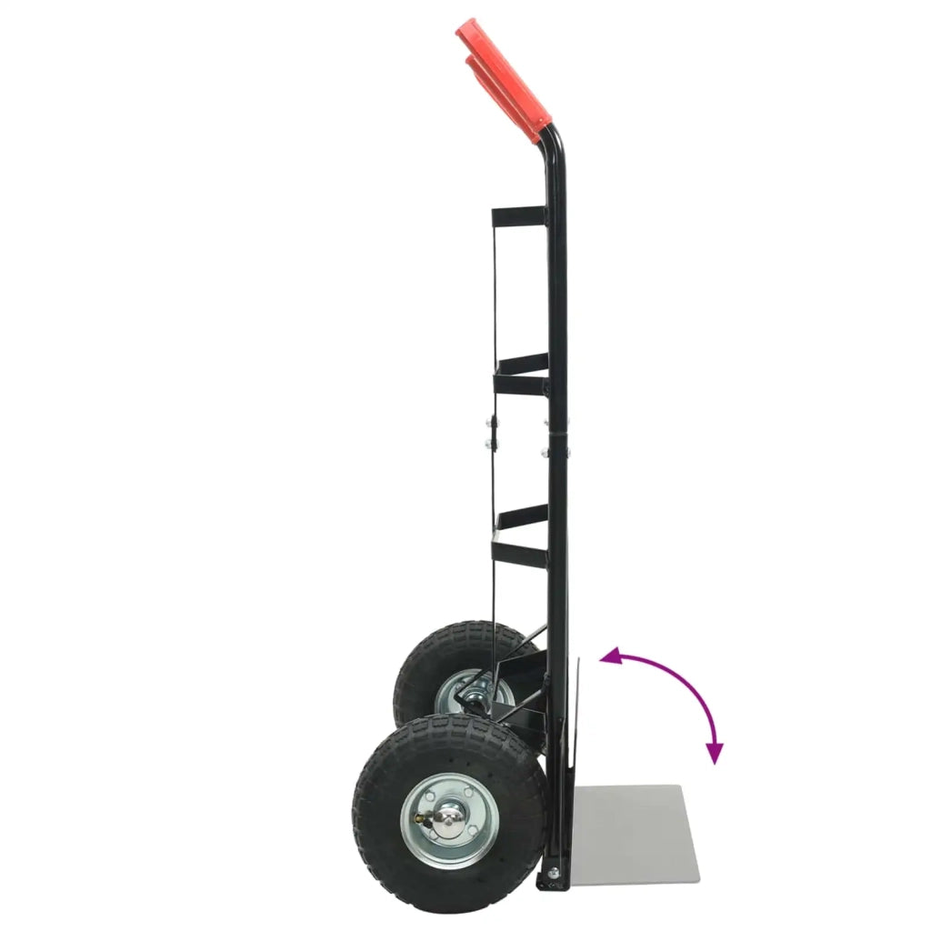 Carrello Pieghevole Estensibile Nero e Rosso 57 x 46 x 113 cm CFW6832211