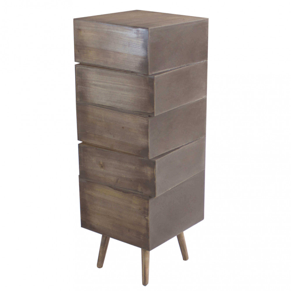 Cassettiera Colorado 40x36,5x99 h cm in Legno Multicolor