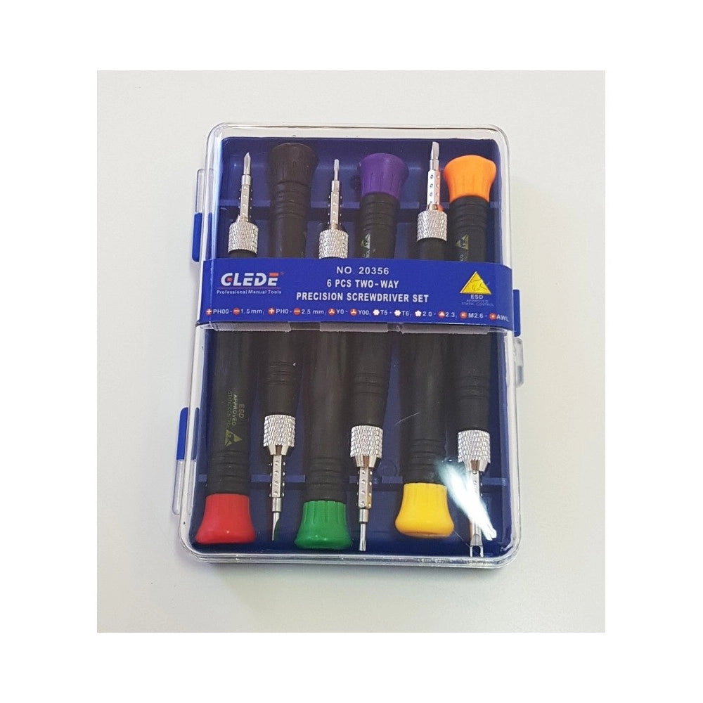 Trade Shop - Set 6 Pz. Cacciaviti Torx Per Telefoni Smartphone Nokia Tv Camera Occhiali Orologi Punte Di Precisione -