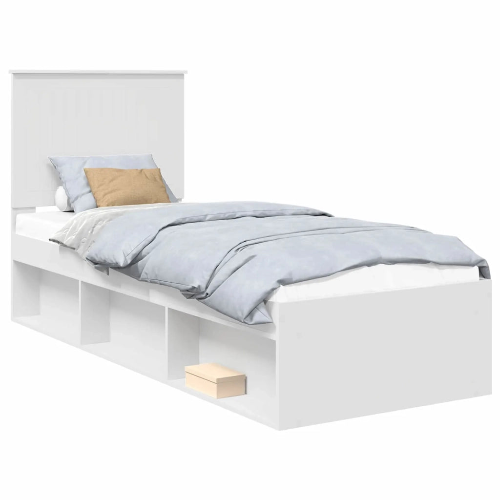Struttura del letto-Giroletto-Rete del Letto Bianco 75 x 190 cm Pino massello 135715