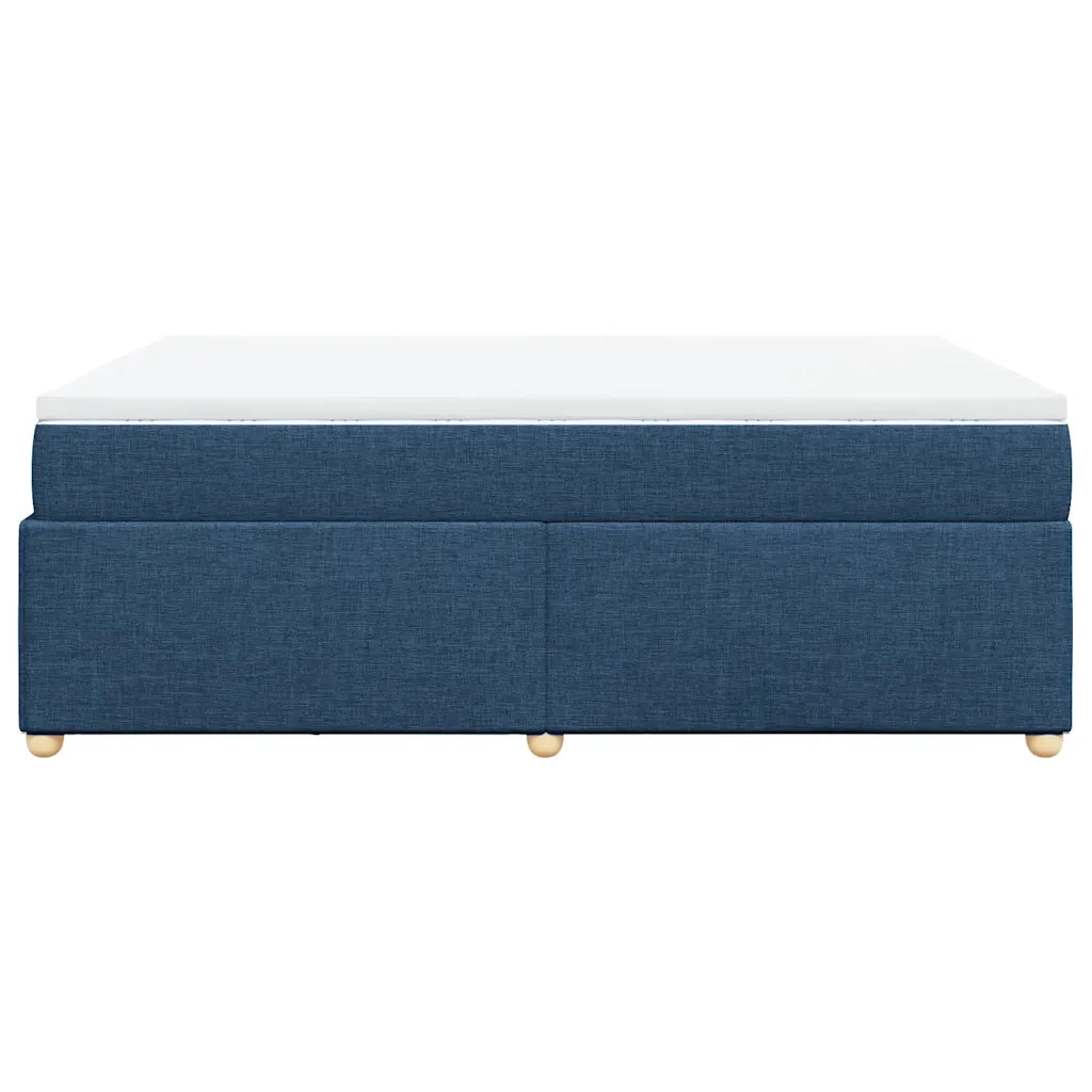 Giroletto a Molle con Materasso Blu 140x190 cm in Tessuto