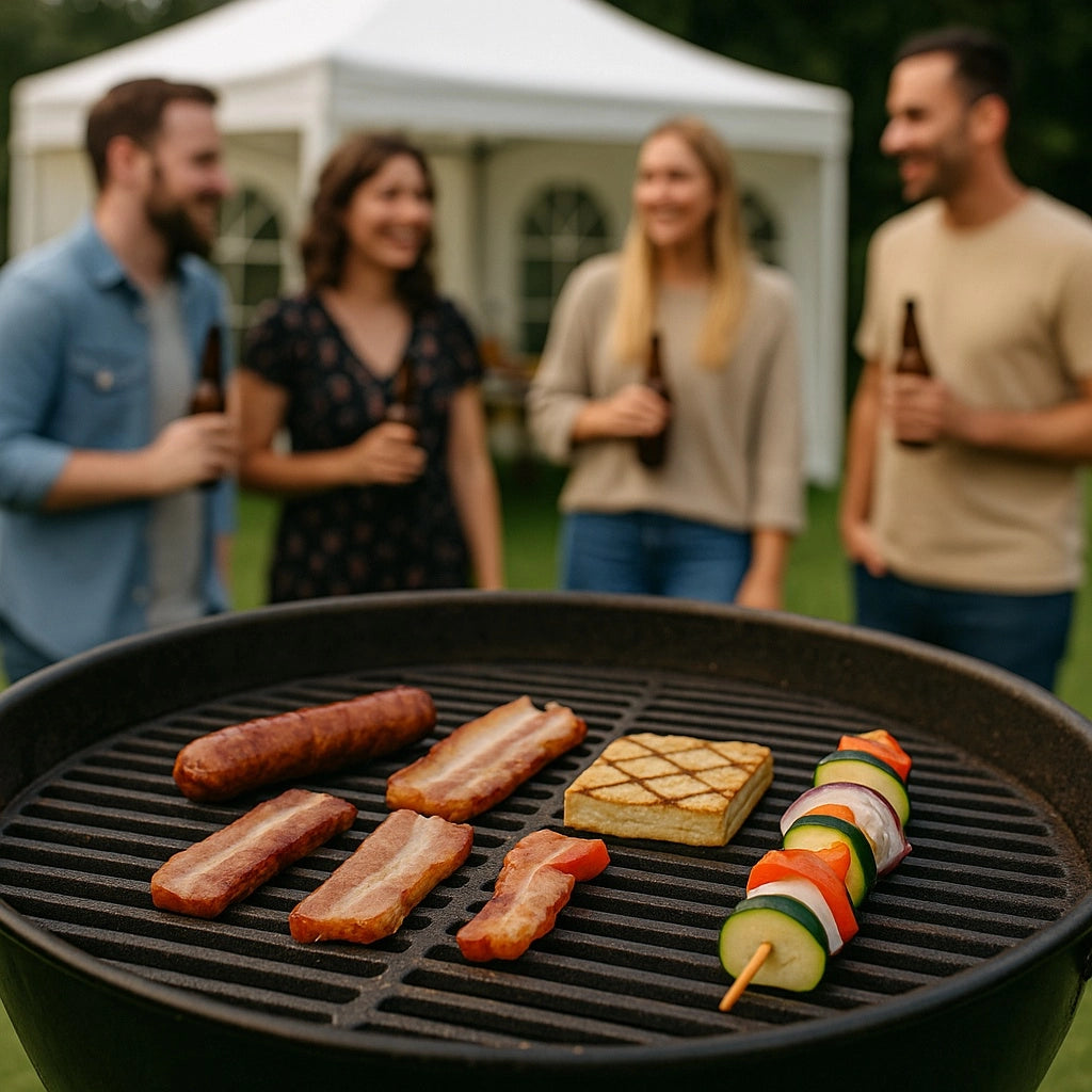 Griglia rotonda in ghisa 54,5 cm per barbecue tondo a carbone e a gas, kettle BBQ