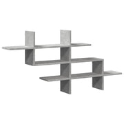 Scaffale a Muro | Mensola a parete Grigio Cemento 124,5x18x60,5 cm in Truciolato
