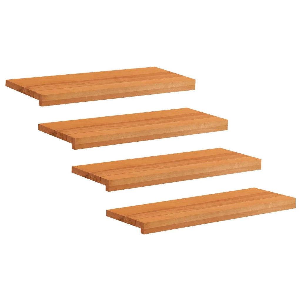 Tappeti per scale 4 pz 70 x 30 x 2 cm Marrone Chiaro 3446202
