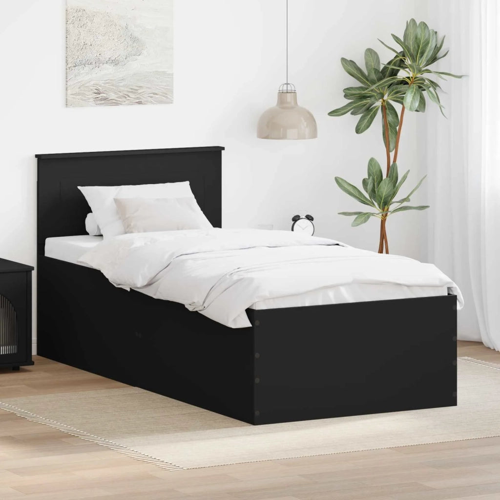 Struttura del letto Nero 120 x 200 cm Legno multistrato 3408607