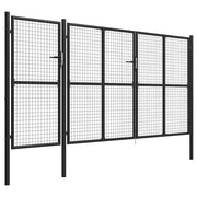 Cancello per Giardino in Acciaio 400x150 cm Antracite 144331