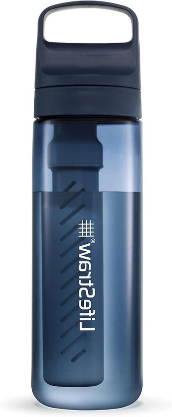 Bottiglia di Filtraggio Acqua BPA Libera per Viaggi e Uso Giornaliero Rimuove Batteri, Parassiti e Microplastiche Migliora il Sapore 22 oz Aegeo da Serie Go