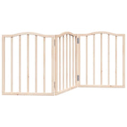 Cancelletto di sicurezza pieghevole per cani a 3 pannelli 150 cm legno di pioppo marrone 02_0023076