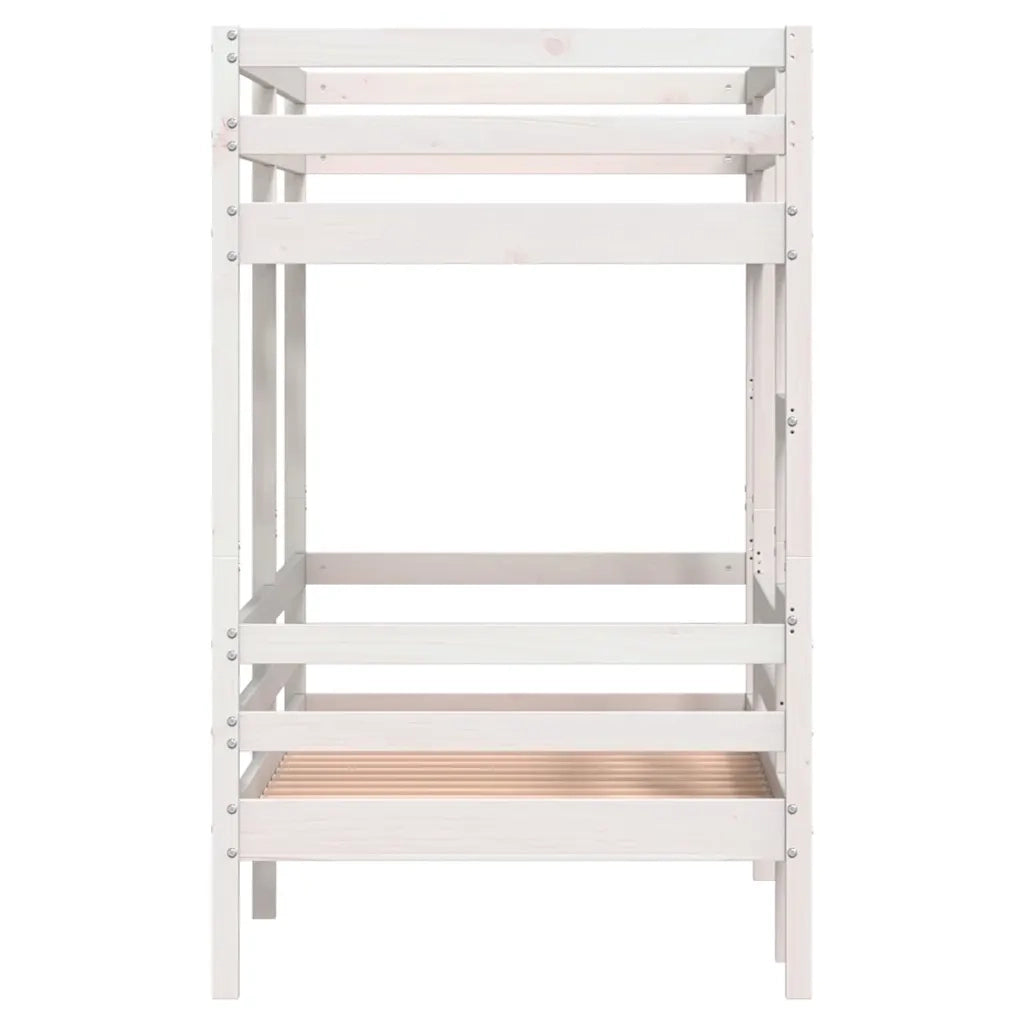 Letto a Castello Bianco 80x200 cm in Legno Massello di Pino 3284216