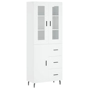 Buffet credenza cassettiera armadio mobile contenitore organizer cucina soggiorno salotto alto 69,5 x 34 x 180 cm legno ingegnerizzato bianco 02_0032570