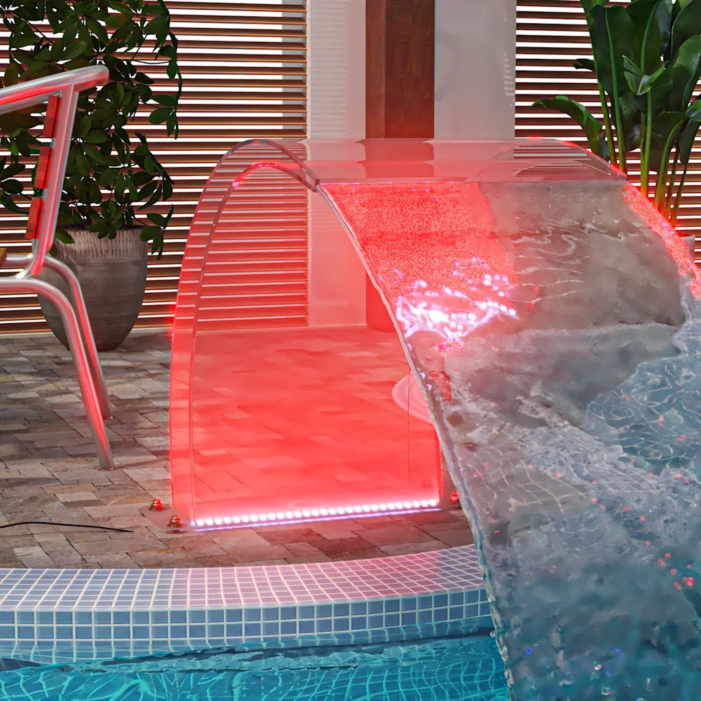 Fontana da Piscina con LED RGB in Acrilico 50 cmcod mxl 126214