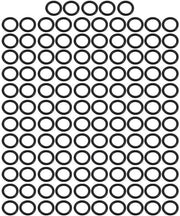 Verifica O-ring con 125 anelli di gomma 8 mm AD 5,6 mm ID 1,2 mm spessore - Adeguatezza metrica per connessioni a tenuta d'acqua e a tenuta di aria.