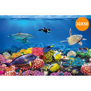 Trade Shop - Carta Decorativa Per Acquario 30 X 50 Cm Pannello Decorativo Acquari Sfondo -