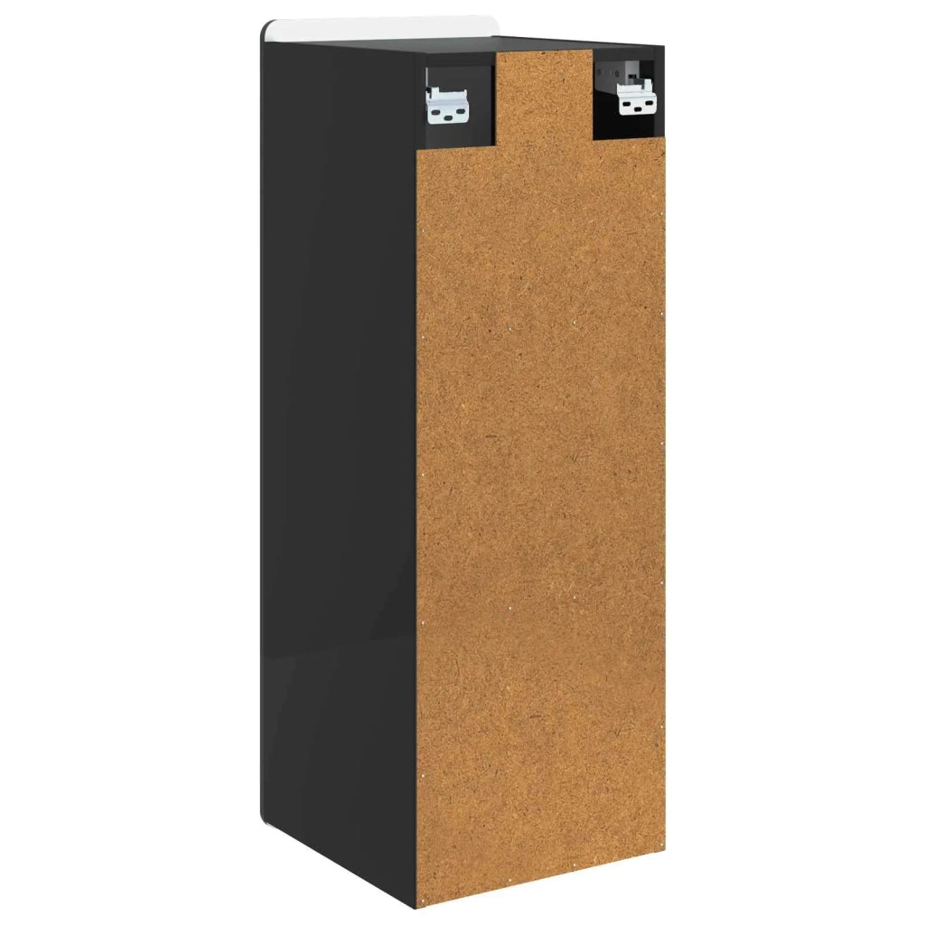 Mobiletto a muro Nero 33 x 34,5 x 94 cm Legno ingegnerizzato 898246