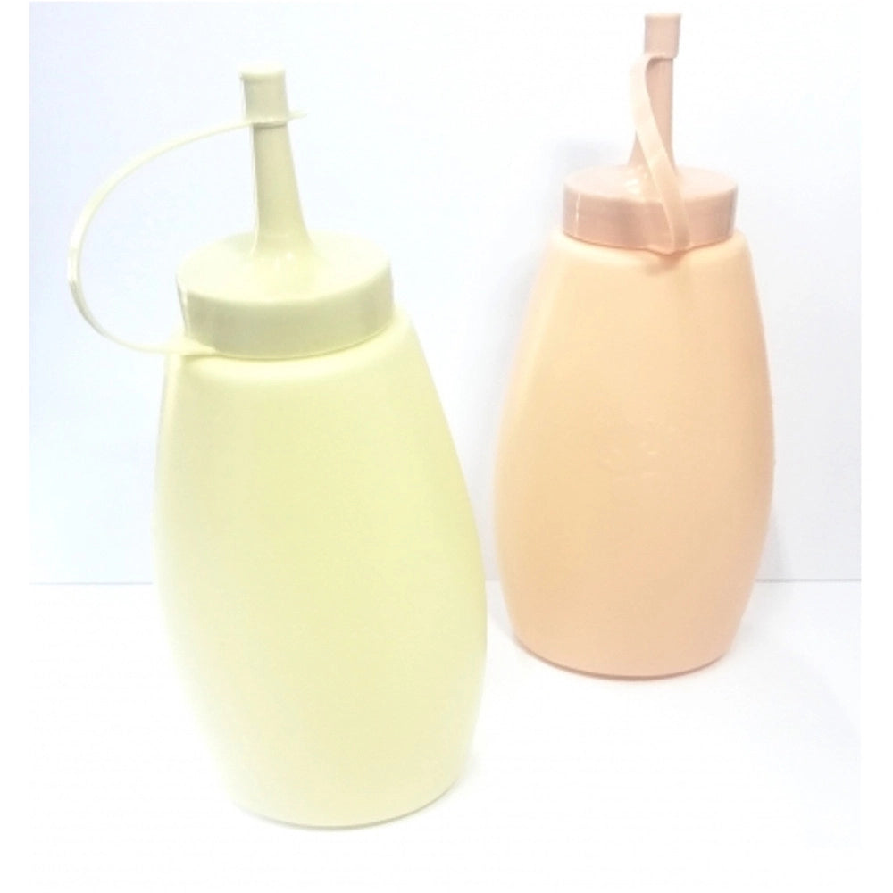 Trade Shop - 2 Bottiglie 300ml Dosatore Dispenser Salse Olio Ketchup Senape Maionese Per Pub -