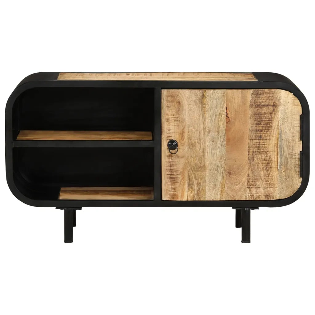 Mobile Porta TV 90x30x48 cm in Legno di Mango Grezzo 328412