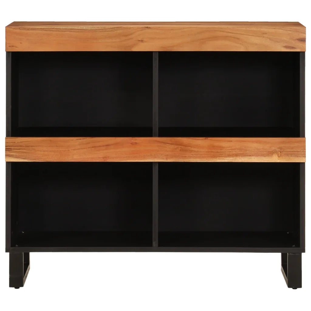 Credenza-Buffet-Armadio da cucina 85x33x75 cm in Legno Massello di Acacia