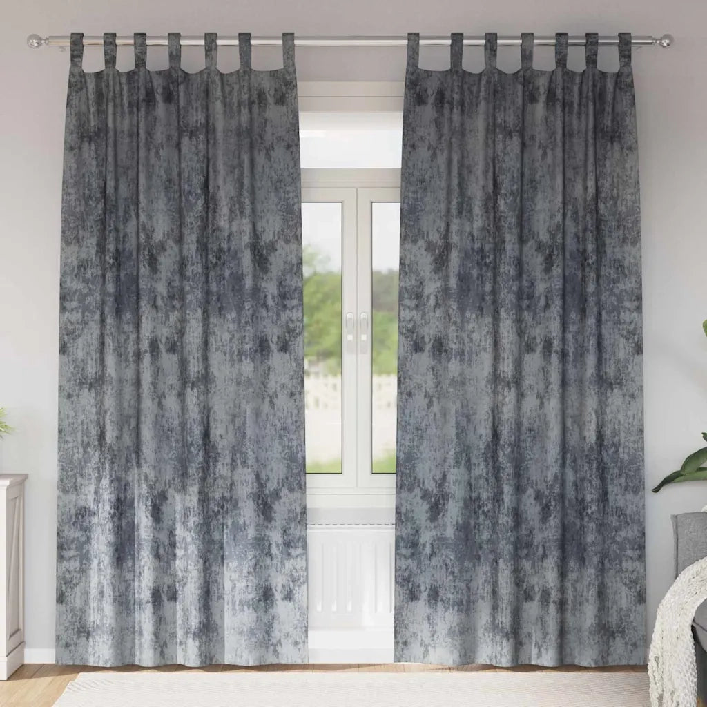 Tende in Velluto 2 pcs Grigio Argento 225 x 140 cm Velluto 4107720