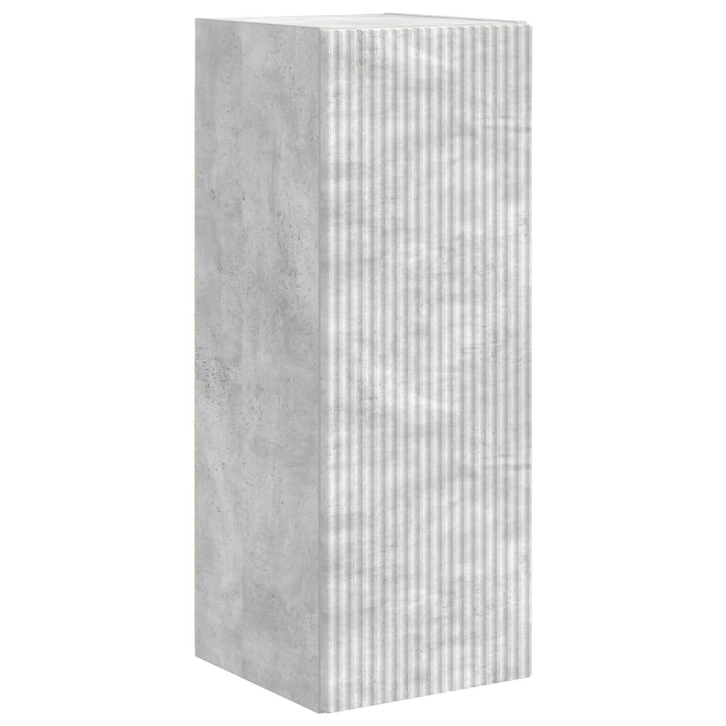 Set mobile TV 4 pz-Credenza per TV Grigio cemento Legno multistrato 665806