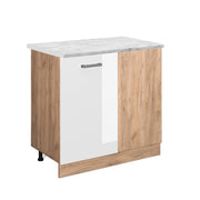 Vicco Mobile ad angolo cucina Bianco lucido 86 cm PL Marmo