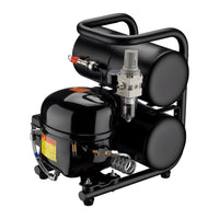 Compressore aerografo HO-826, aria compressa 45-52 l/min, compressore per pistola aerografo, serbatoio olio da 2000 ml, 3-8 bar per aerografia