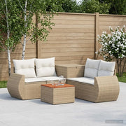 Set di divani 6 pz Beige e Bianco Crema 3447524