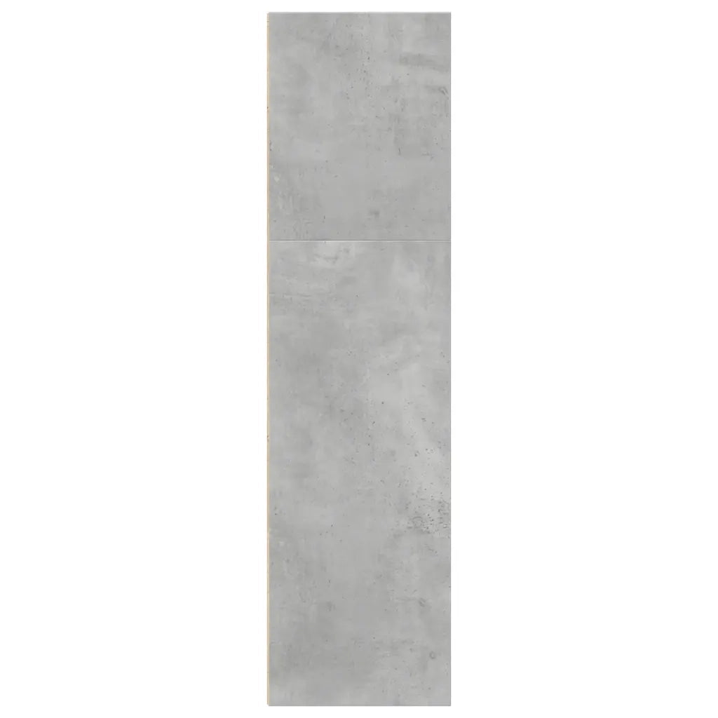 Libreria-Scaffale per Libri-Mobile di Stoccaggio Grigio Cemento 40x30x114 cm in Legno Multistrato