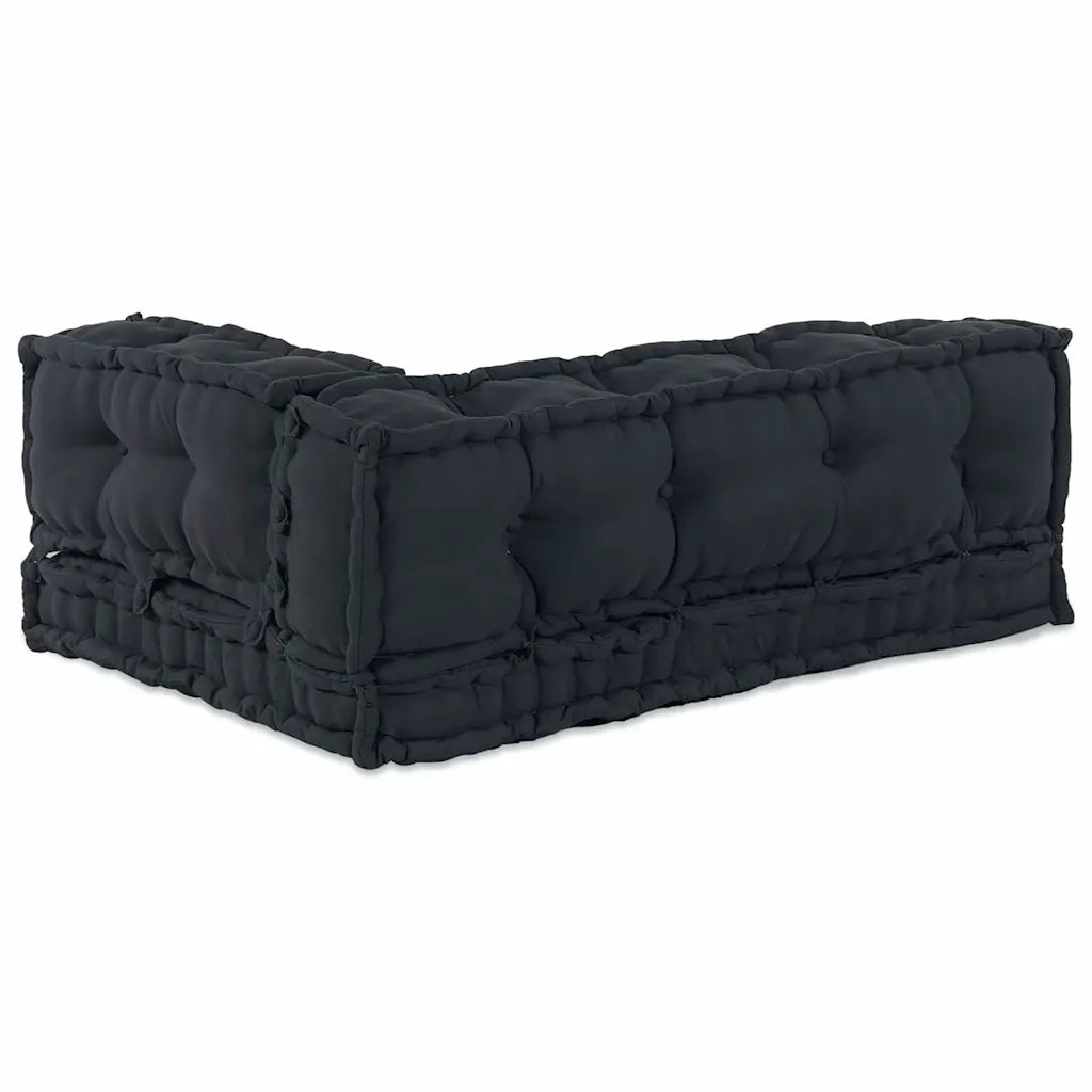 Cuscino per Divano 3 pz-Set di 3 Cuscini per Sofa Antracite Tessuto
