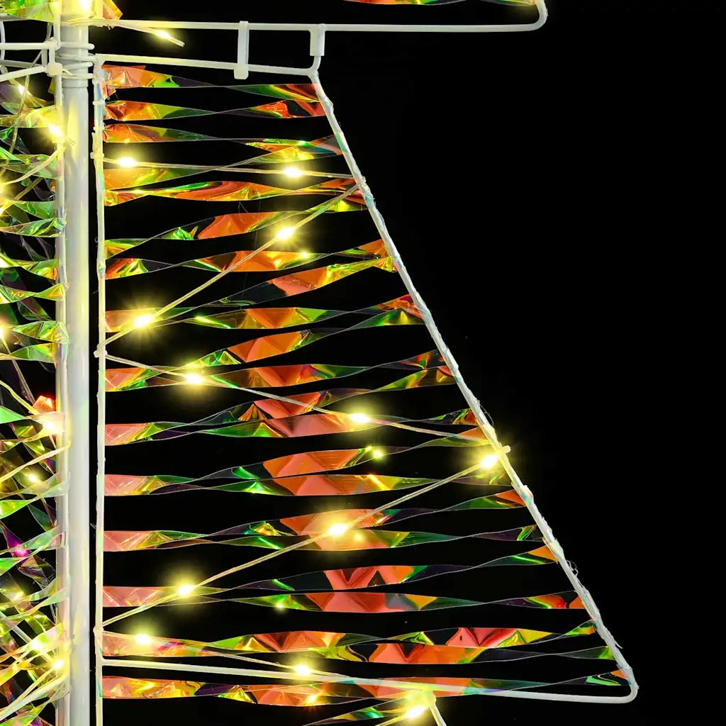 Albero di Natale | Decorazioni natalizie con 240 LED Bianco caldo 180 cm PET