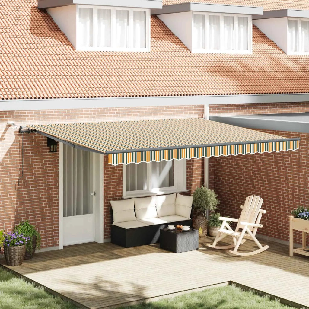 Tessuto per Tenda con Verde e giallo 450 × 300 cm Poliestere 3331060
